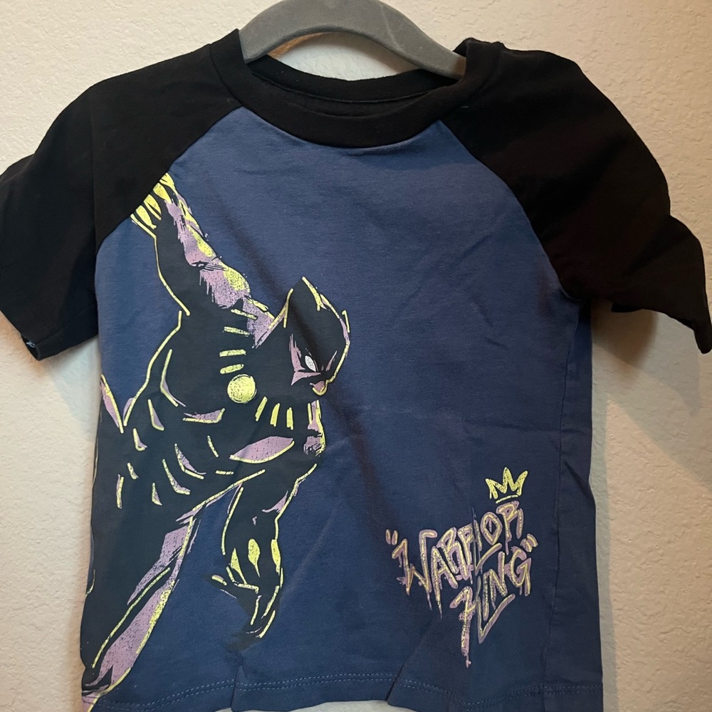 Marvel Black and Blue Superhero Graphic Tee